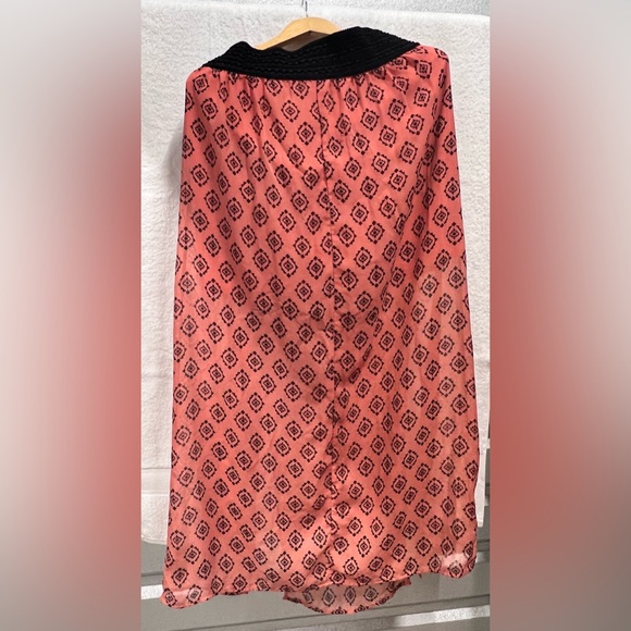 Super Cute Skirt (Coral & Black) - Picture 2 of 3